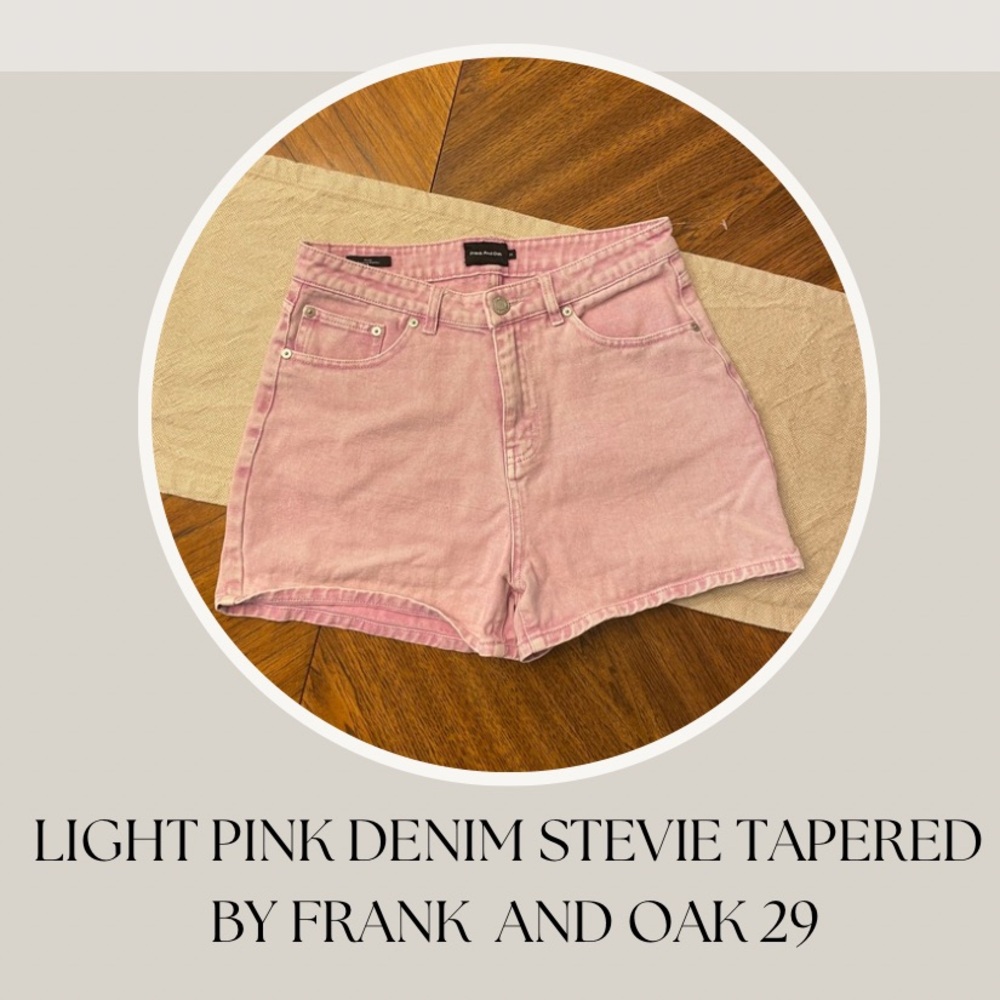 LIGHT PINK DENIM STEVIE TAPERED BY FRANK AND OAK 29